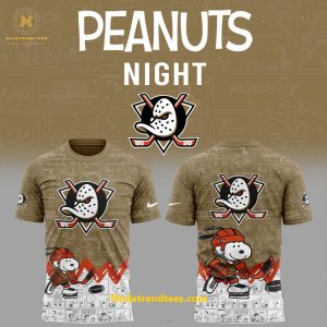 Anaheim Ducks Anniversary Of Peanuts Night For Fans Special New Hoodie Longpants Cap