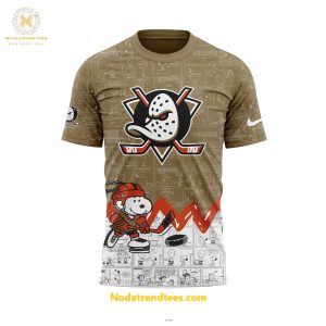 Anaheim Ducks Anniversary Of Peanuts Night For Fans Special New Unisex 3D T-Shirt