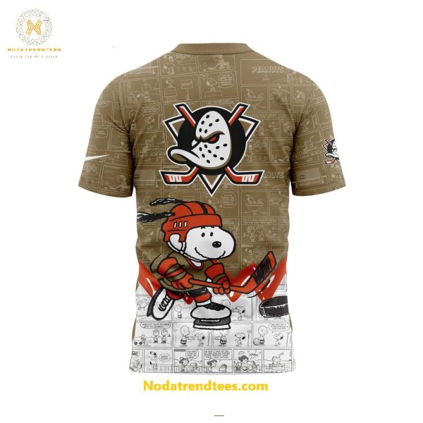 Anaheim Ducks Anniversary Of Peanuts Night For Fans Special New Unisex 3D T-Shirt