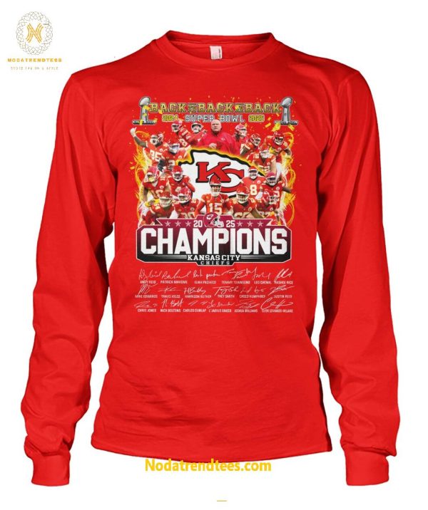 Back To Back To Back 2024-2025 Super Bowl Champions Kansas City Chiefs Special New Unisex T-Shirt