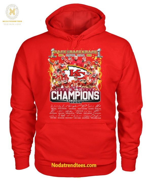 Back To Back To Back 2024-2025 Super Bowl Champions Kansas City Chiefs Special New Unisex T-Shirt