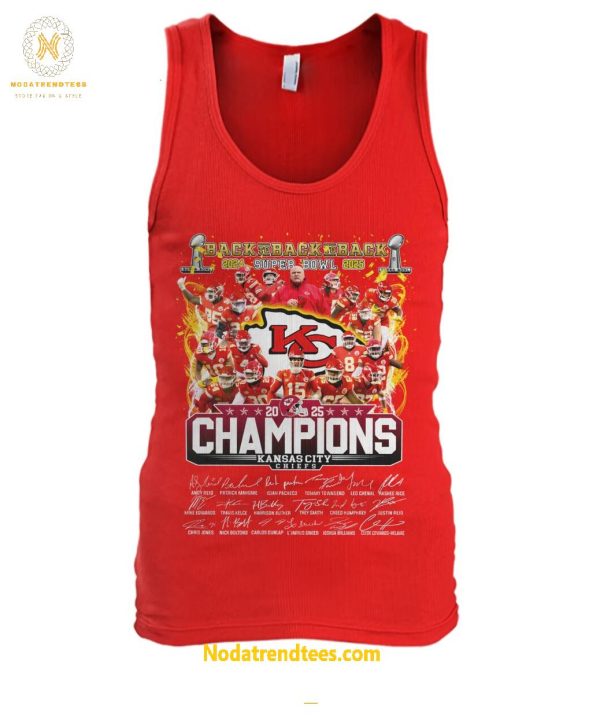 Back To Back To Back 2024-2025 Super Bowl Champions Kansas City Chiefs Special New Unisex T-Shirt