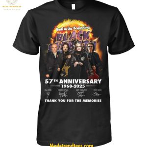 Back To The Beginning Black Sabbath 57th Anniversary 1968-2025 Thank You For The Memories Special New Unisex T-Shirt