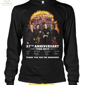 Back To The Beginning Black Sabbath 57th Anniversary 1968-2025 Thank You For The Memories Special New Unisex T-Shirt