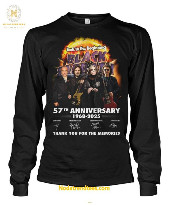 Back To The Beginning Black Sabbath 57th Anniversary 1968-2025 Thank You For The Memories Special New Unisex T-Shirt