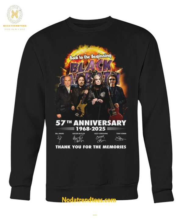 Back To The Beginning Black Sabbath 57th Anniversary 1968-2025 Thank You For The Memories Special New Unisex T-Shirt