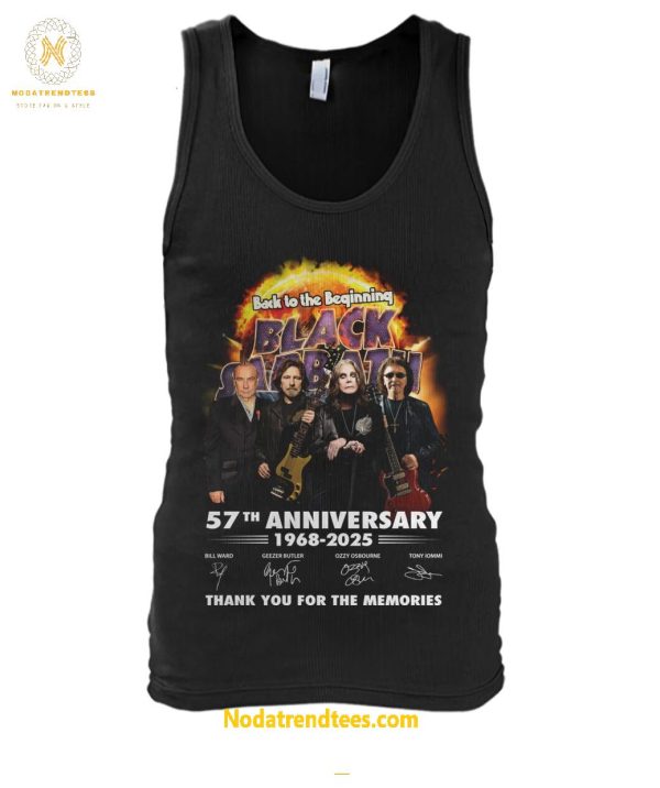 Back To The Beginning Black Sabbath 57th Anniversary 1968-2025 Thank You For The Memories Special New Unisex T-Shirt