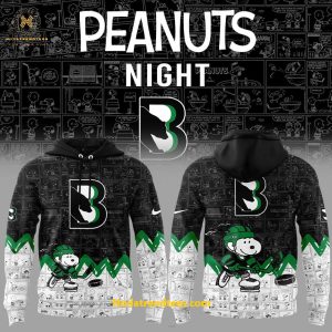 Binghamton Black Bears 75th Anniversary Of Peanuts Night For Fans Special New Hoodie