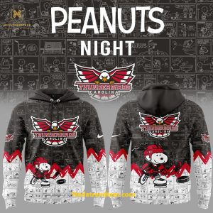 Carolina Thunderbirds 75th Anniversary Of Peanuts Night For Fans Special New Hoodie