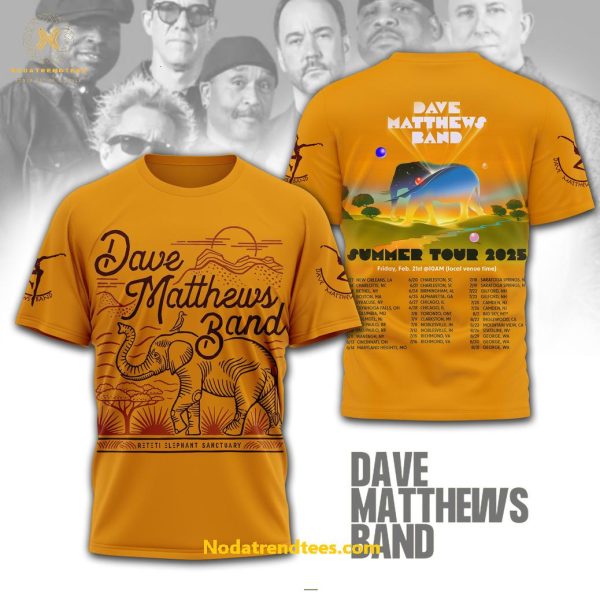 Dave Matthews Band Summer Tour 2025 Special New Unisex 3D T-Shirt