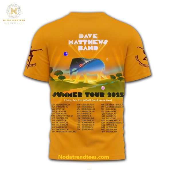 Dave Matthews Band Summer Tour 2025 Special New Unisex 3D T-Shirt