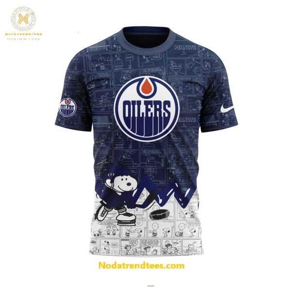 Edmonton Oilers Anniversary Of Peanuts Night For Fans Special New Unisex 3D T-Shirt