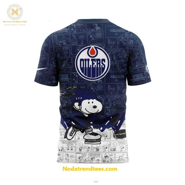 Edmonton Oilers Anniversary Of Peanuts Night For Fans Special New Unisex 3D T-Shirt