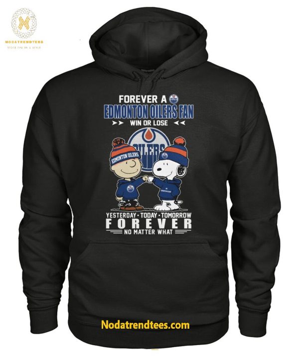 Forever A Edmonton Oilers x Snoopy Fan Win Or Lose Forever No Matter What Special New Unisex T-Shirt