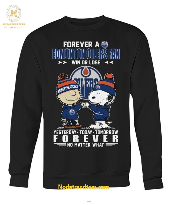 Forever A Edmonton Oilers x Snoopy Fan Win Or Lose Forever No Matter What Special New Unisex T-Shirt