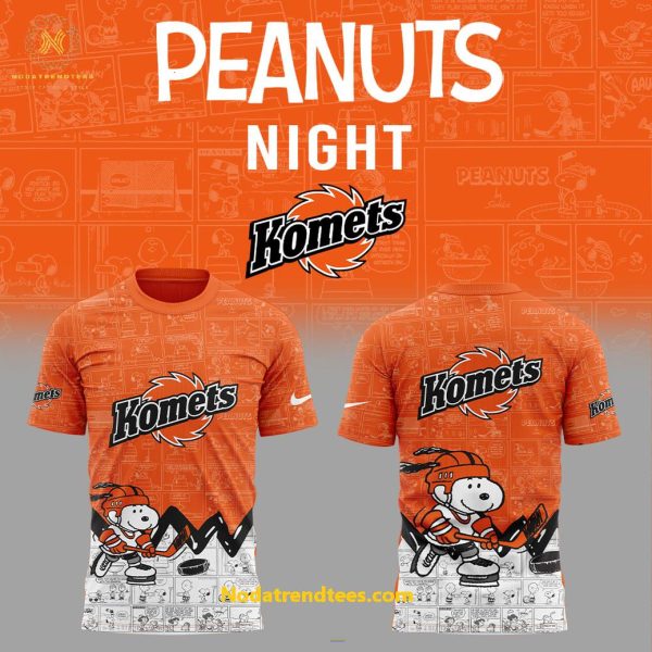 Fort Wayne Komets Anniversary Of Peanuts Night For Fans Special New Unisex 3D T-Shirt