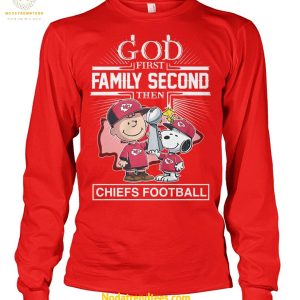 God First Family Second Then Kansas City Chiefs Football x Snoopy Special New Unisex T-Shirt