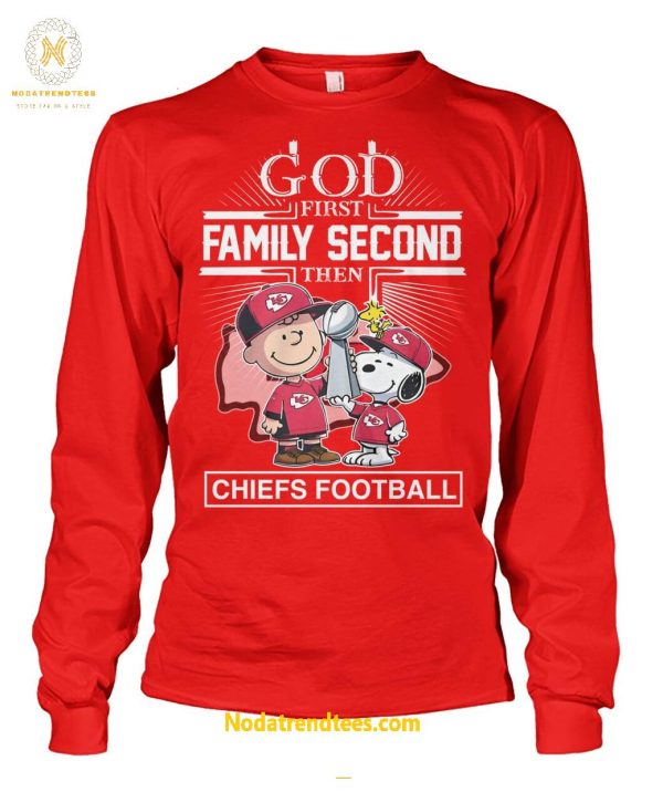 God First Family Second Then Kansas City Chiefs Football x Snoopy Special New Unisex T-Shirt