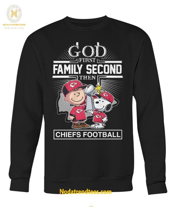 God First Family Second Then Kansas City Chiefs Football x Snoopy Special New Unisex T-Shirt