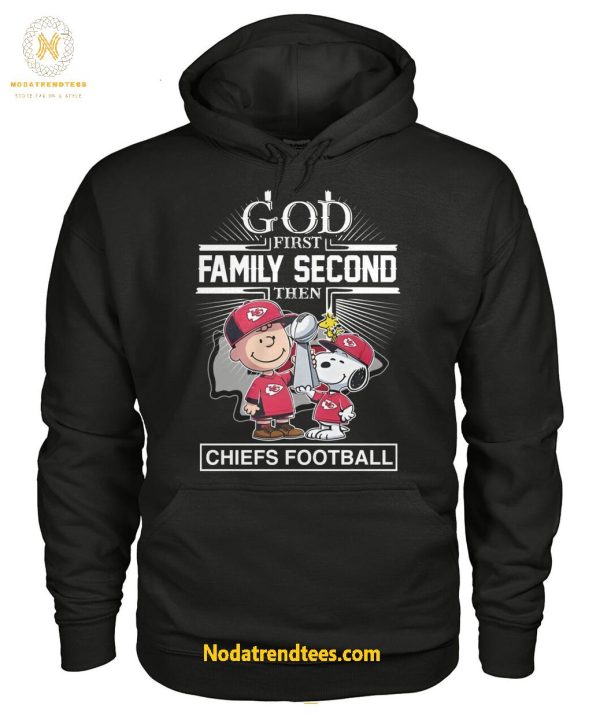 God First Family Second Then Kansas City Chiefs Football x Snoopy Special New Unisex T-Shirt