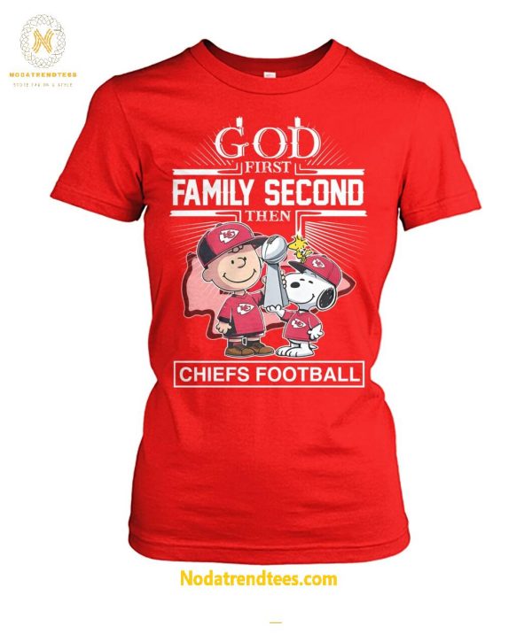 God First Family Second Then Kansas City Chiefs Football x Snoopy Special New Unisex T-Shirt