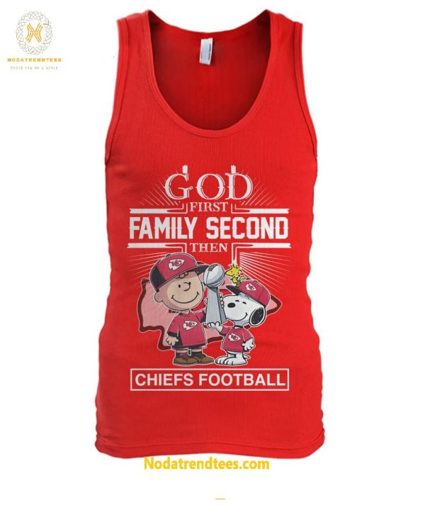 God First Family Second Then Kansas City Chiefs Football x Snoopy Special New Unisex T-Shirt