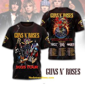 Guns N’ Roses 2025 Tour With Special Guests New Unisex 3D T-Shirt