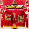 Kansas City Chiefs 3Peat Super Bowl LIX Champions 2022-2023-2024 Special New Hoodie Longpants Cap