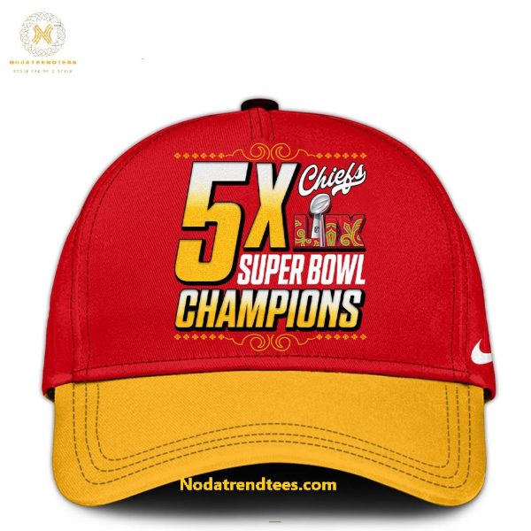 Kansas City Chiefs NFL 5X LIX Super Bowl Champions Back To Back To Back Hoodie Longpants Cap