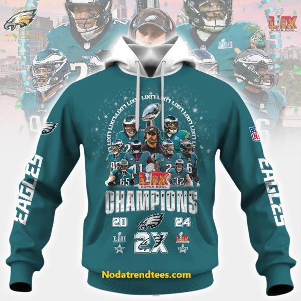 LIX Super Bowl Champions 2024 NFL Philadelphia 2X Hoodie Longpants