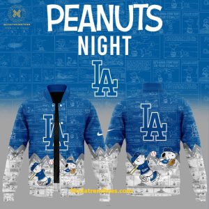 Los Angeles Dodgers 75th Anniversary Of Peanuts For Fans Special New Baseball Jacket