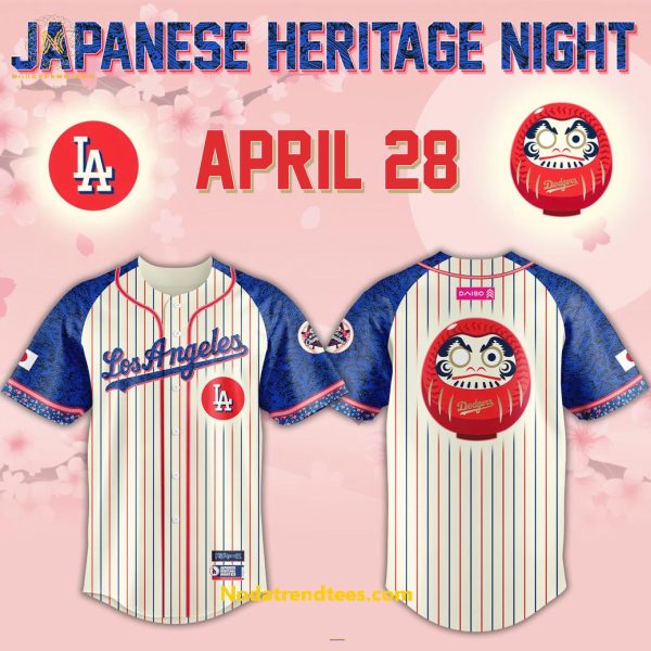 Los Angeles Dodgers x Japanese Heritage Night April 28 Special New Baseball Jersey