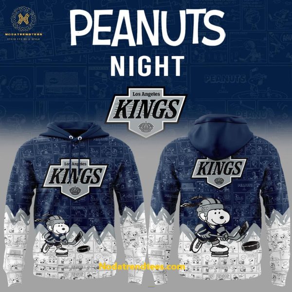 Los Angeles Kings Anniversary Of Peanuts Night For Fans Special New Hoodie Longpants Cap