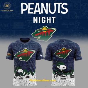 Minnesota Wild Anniversary Of Peanuts Night For Fans Special New Unisex 3D T-Shirt