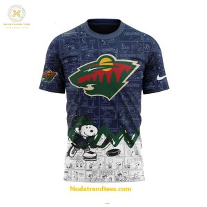 Minnesota Wild Anniversary Of Peanuts Night For Fans Special New Unisex 3D T-Shirt