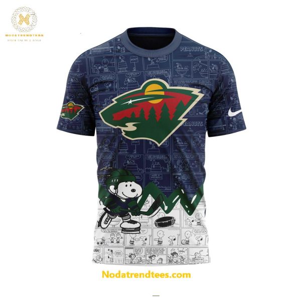 Minnesota Wild Anniversary Of Peanuts Night For Fans Special New Unisex 3D T-Shirt