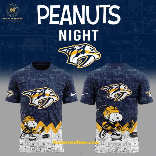 Nashville Predators x Black Hockey History Game Night Limited Edition 3D T-Shirt