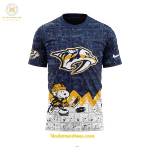 Nashville Predators x Black Hockey History Game Night Limited Edition 3D T-Shirt