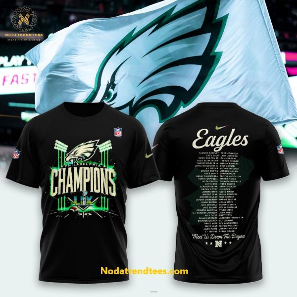 Philadelphia Eagles NFL Super Bowl LIX Champions Meet Us Down The Bayou Special New Hoodie Longpants Cap