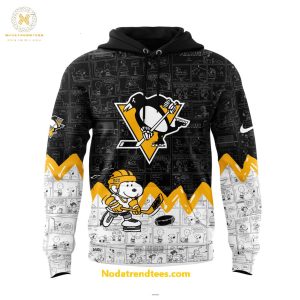 Pittsburgh Penguins Anniversary Of Peanuts Night For Fans Special New Hoodie Longpants Cap