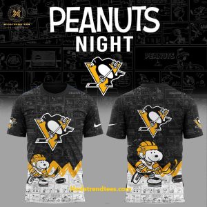 Pittsburgh Penguins Anniversary Of Peanuts Night For Fans Special New Unisex 3D T-Shirt