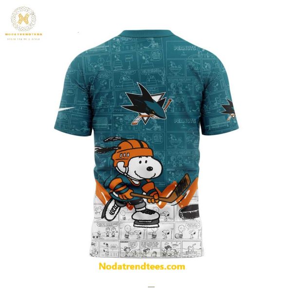 San Jose Sharks Anniversary Of Peanuts Night For Fans Special New Unisex 3D T-Shirt