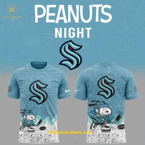 Seattle Kraken Anniversary Of Peanuts Night For Fans Special New Hoodie Longpants Cap