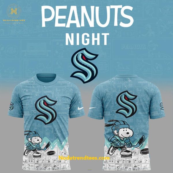 Seattle Kraken Anniversary Of Peanuts Night For Fans Special New Unisex 3D T-Shirt