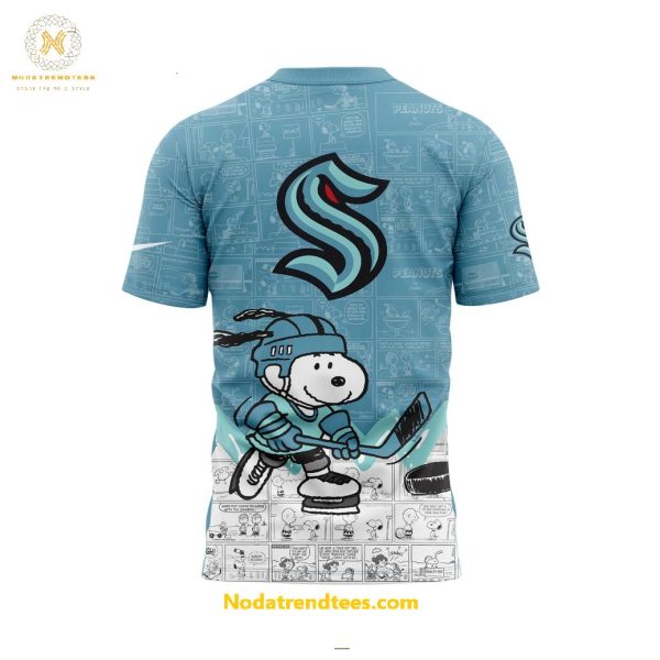 Seattle Kraken Anniversary Of Peanuts Night For Fans Special New Unisex 3D T-Shirt