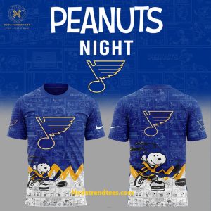 St. Louis Blues Anniversary Of Peanuts Night For Fans Special New Unisex 3D T-Shirt