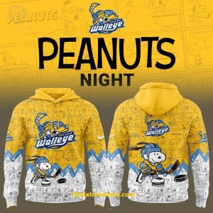 Toledo Walleye Anniversary Of Peanuts Night For Fans Special New Hoodie Longpants Cap