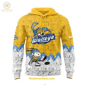 Toledo Walleye Anniversary Of Peanuts Night For Fans Special New Hoodie Longpants Cap