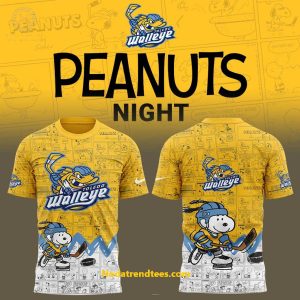 Toledo Walleye Anniversary Of Peanuts Night For Fans Special New Unisex 3D T-Shirt