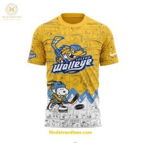 Toledo Walleye Anniversary Of Peanuts Night For Fans Special New Unisex 3D T-Shirt